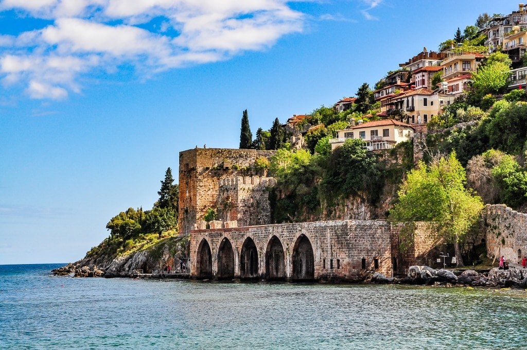 alanya turkije Oude scheepswerf in Antalya, Turkije
