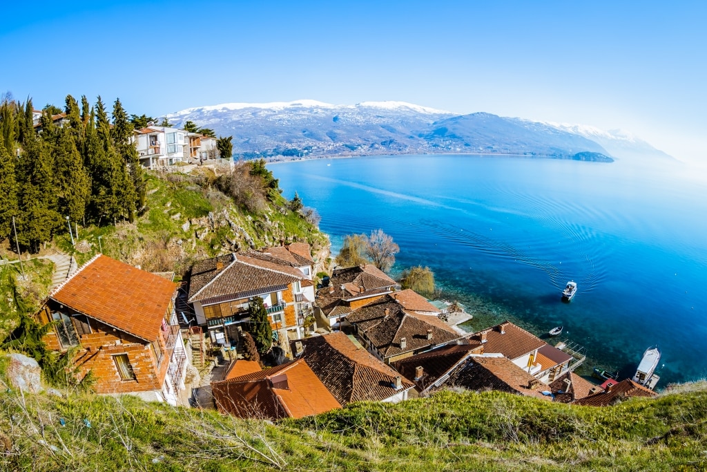 meer van ohrid macedonie Meer van Ohrid in Macedonië