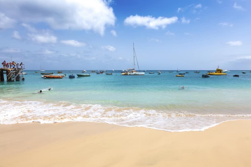 Santa Maria strand op Sal, Kaapverdië