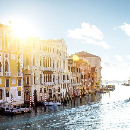 Uitzicht over Grand Canal in Venetië, Italië