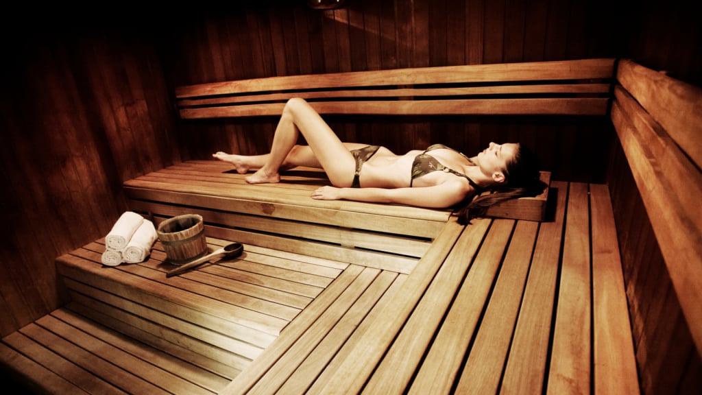 Sauna in The Aquincum Hotel in Boedapest, Hongarije
