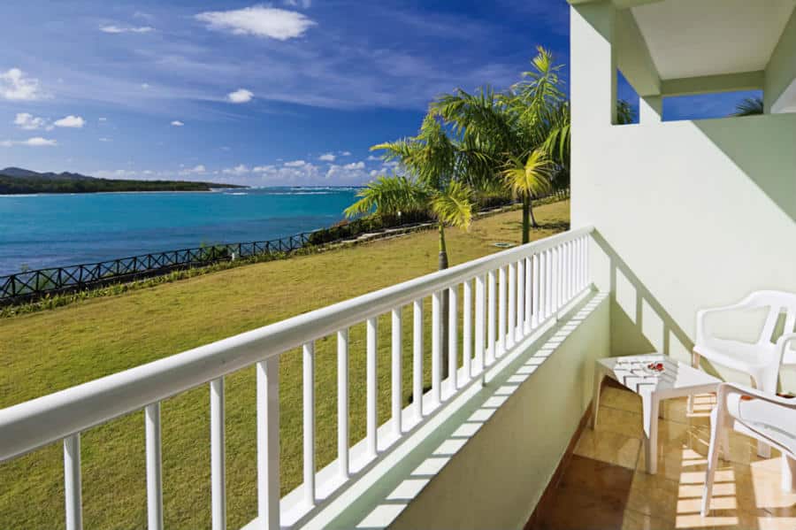 uitzicht zee hotelkamer clubhotel riu bachata in la playa de maimon puerto plata dominicaanse republiek Uitzicht over zee vanuit de hotelkamer in ClubHotel Riu Bachata in La Playa de Maimón, Puerto Plata, Dominicaanse Republiek
