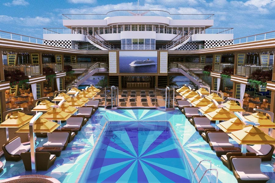 zwembad costa diadema Zwembad van cruiseschip Costa Diadema