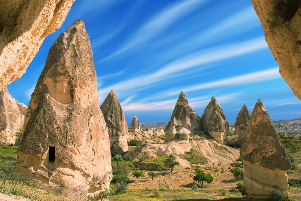 aardpiramides cappadocie turkije Aardpiramides in Cappadocië, Turkije