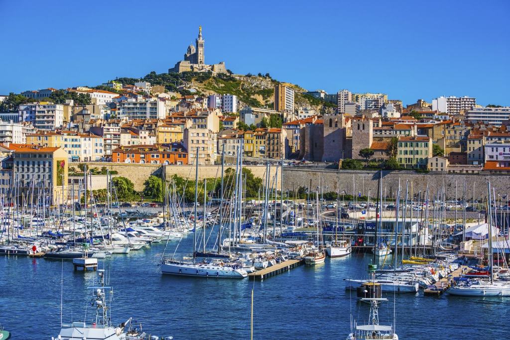 Kasteel en haven van Marseille, Frankrijk