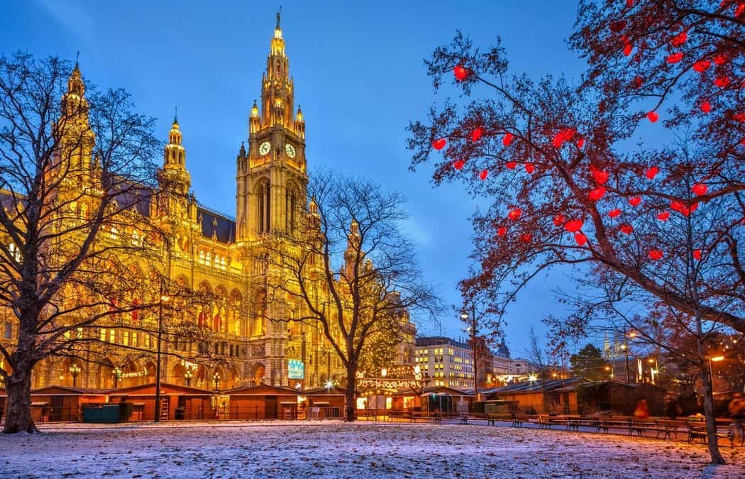 Kerstmarkt Stephansdom in Wenen, Oostenrijk