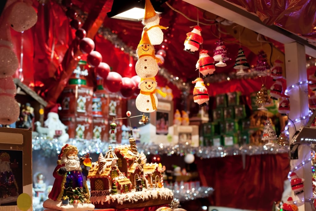 kraam kerstmarkt Kraam op een kerstmarkt