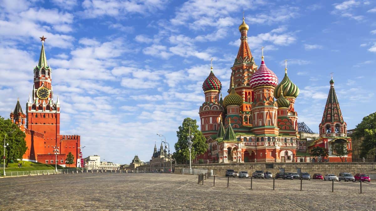Rode plein en Kremlin in Moskou, Rusland