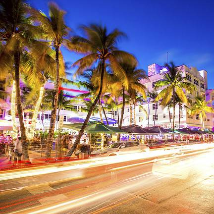 Ocean Drive in Miami, Florida, Amerika