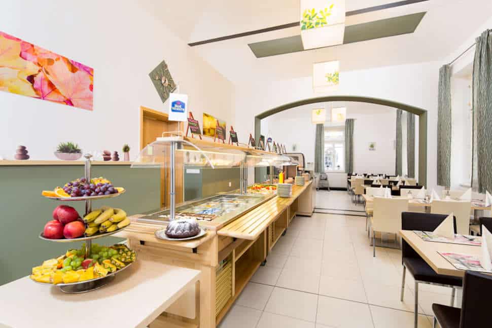 Ontbijt van Hotel Pav in Praag, Tsjechië