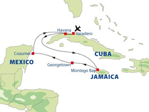 route 1 Cruise Cuba en Mexico - Route 1