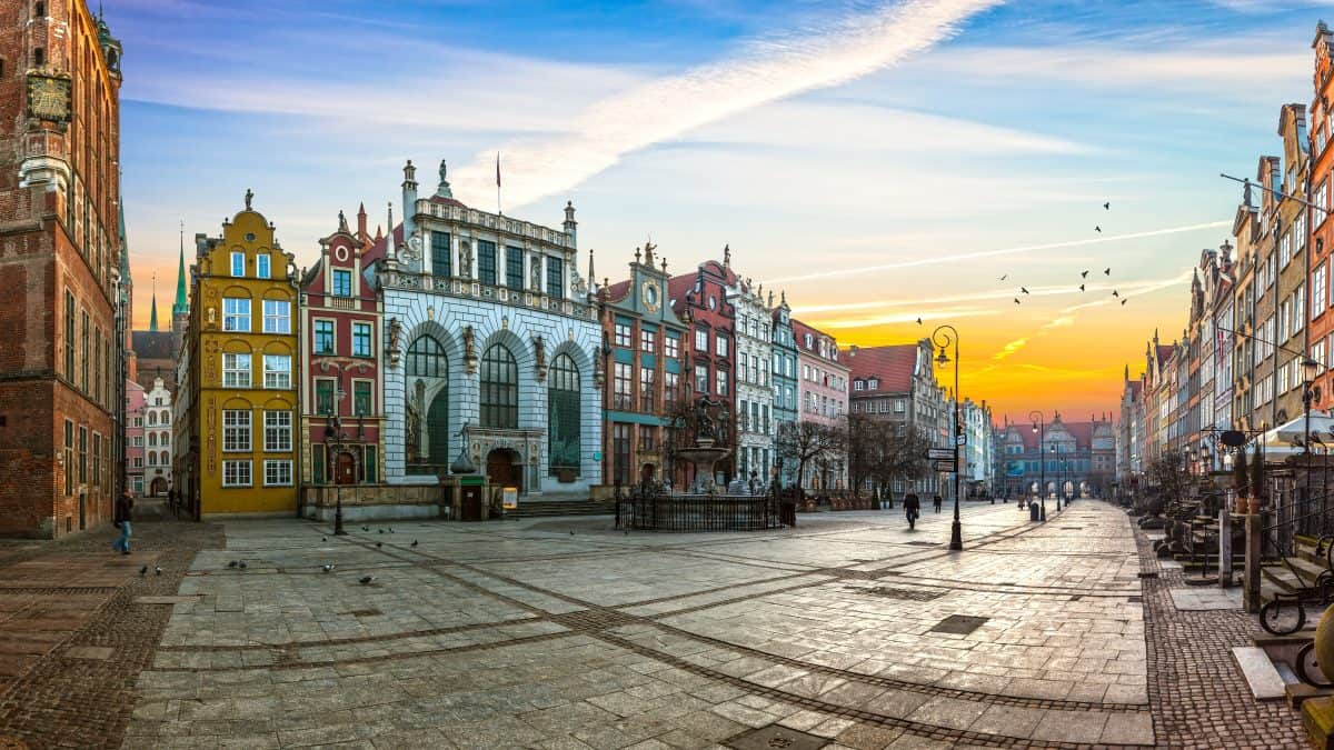 Long Lane straat in Gdansk, Polen