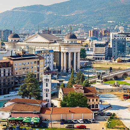 Centrum van Skopje, Macedonië