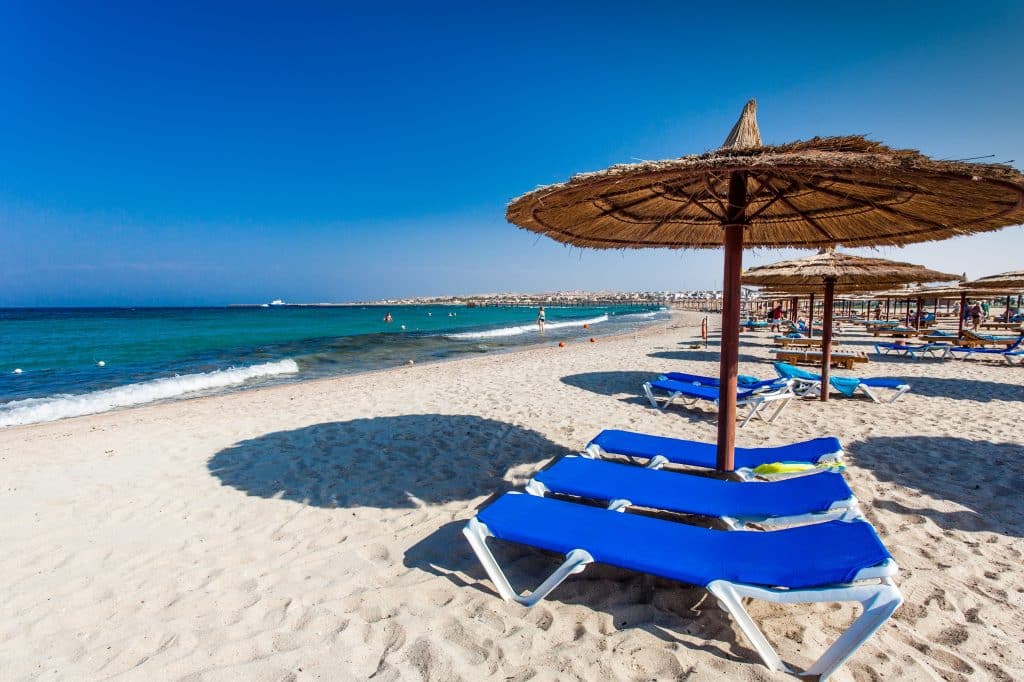 Strand van Jasmine Palace Resort & Spa in Hurghada, Egypte