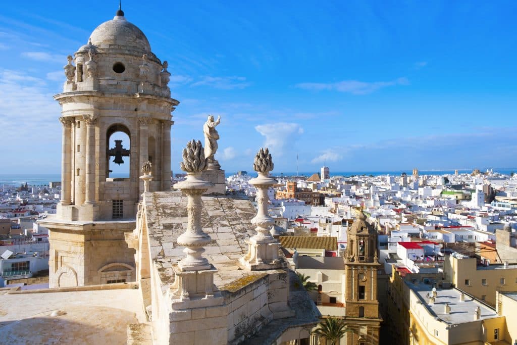 Uitzicht over Cadiz, Spanje
