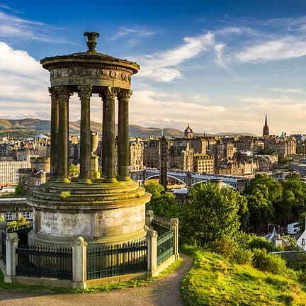 Uitzicht over Edinburgh, Schotland