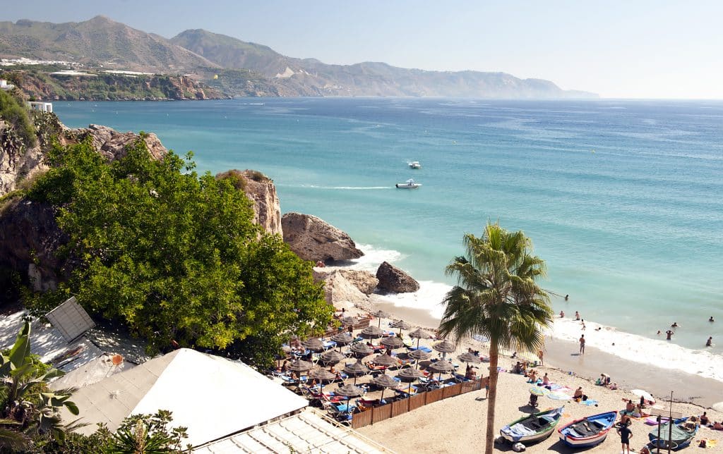 nerja beach in malaga spanje Nerja beach in Malaga, Spanje