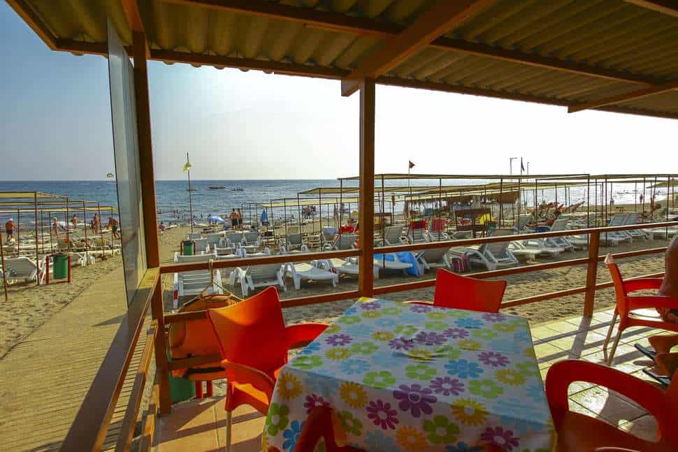 Strand van Eftalia Resort in Alanya, Turkije