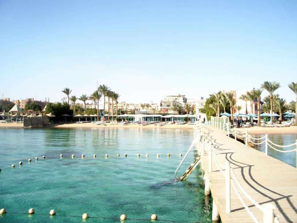 strand minamark beach resort in hurghada egypte Strand van Minamark Beach Resort in Hurghada, Egypte