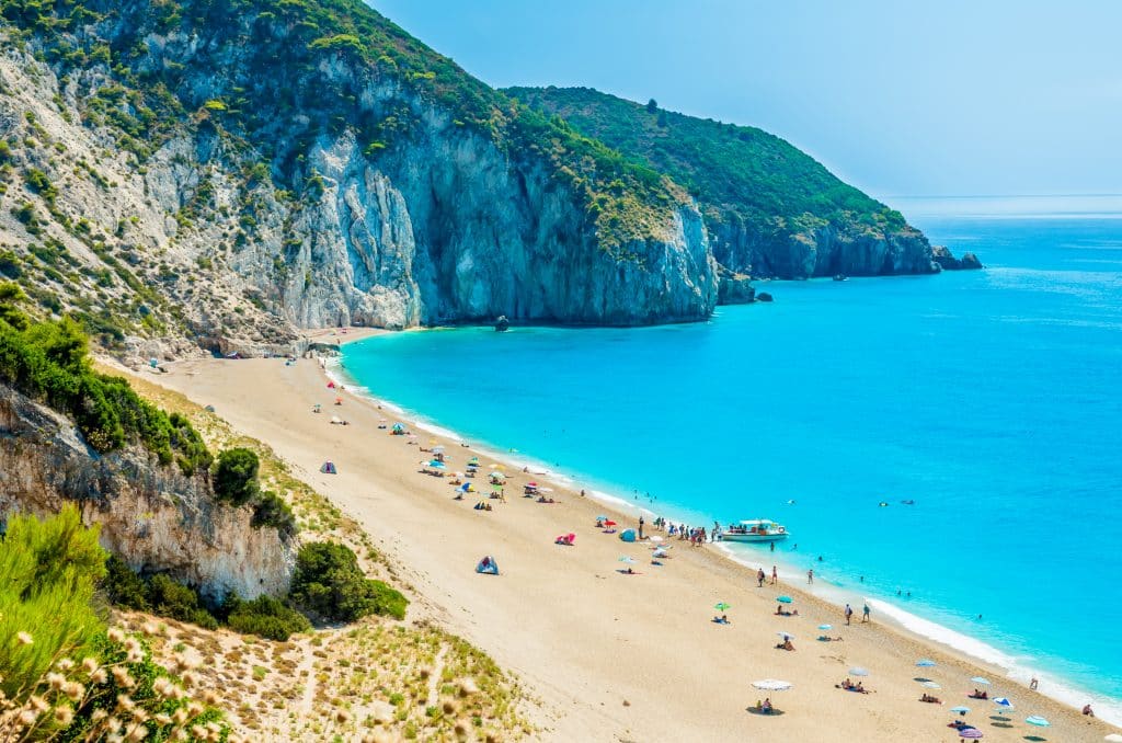milos beach op corfu Milos beach op Corfu
