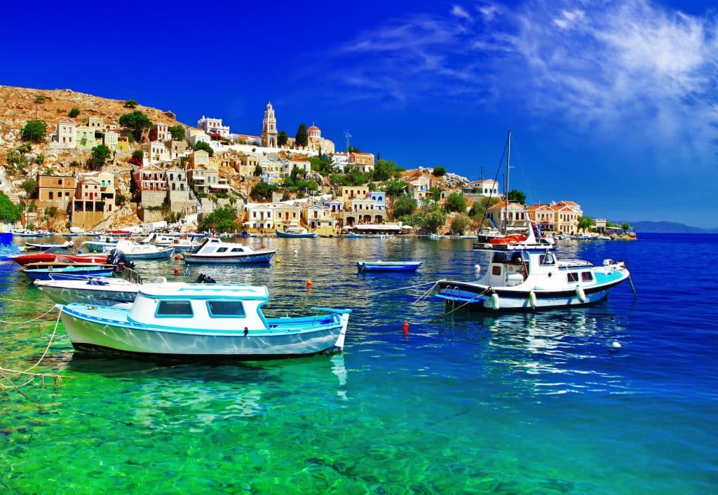 Bootjes haven rhodos griekenland Haven op het Griekse eiland Rhodos