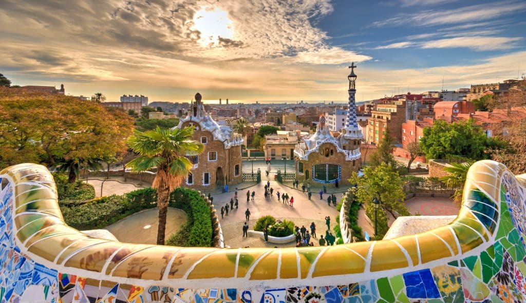 Parque Guell Barcelona Guell Park in Barcelona