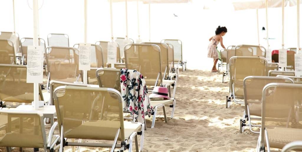 Strand hotel mavridis flogita griekenland Strand van Hotel Mavridis in Flogita, griekenland