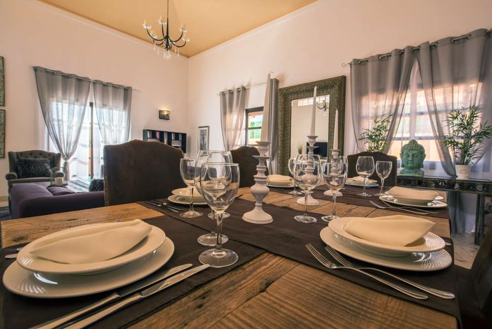 eettafel villas mirados de lobos corralejo fuerteventura Eettafel van de villa van Villas Mirador de Lobos