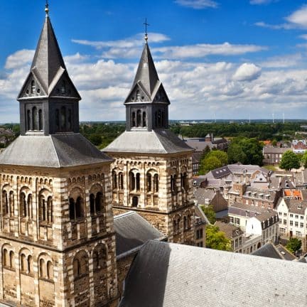 Uitzicht over Maastricht in Limburg