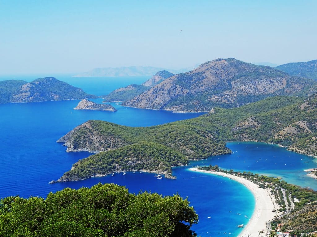 Oludeniz turkije Het strand van Oludeniz in Turkije