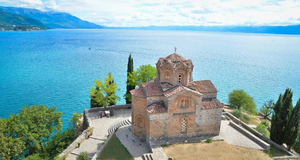 Sint Jovan Kaneo Kerk Ohrid Macedonie Sint Jovan Kanaro Kerk in Ohrid, Macedonië