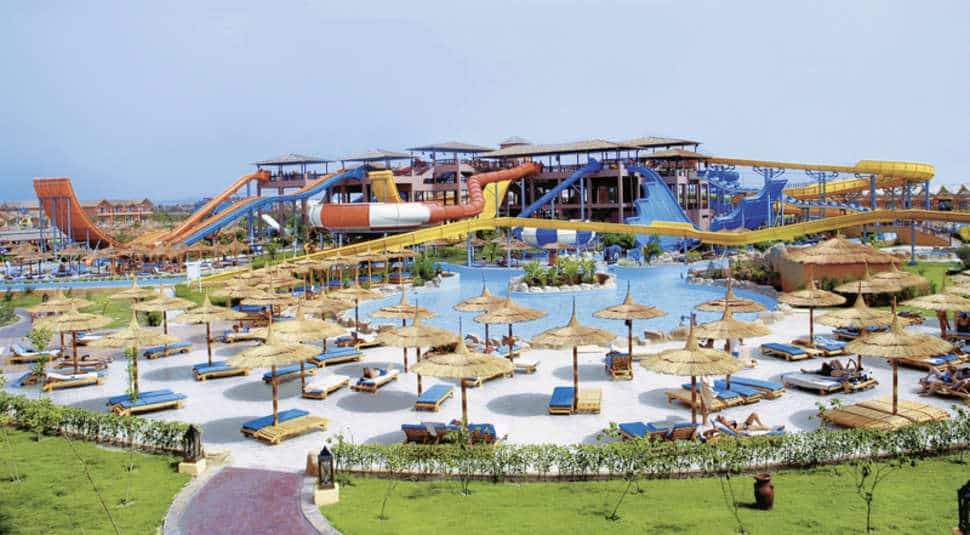 glijbanen complex pickalbatros jungle aqua park hurghada egypte Glijbanen van Pickalbatros Jungle Aqua Park in Hurghada, Egypte