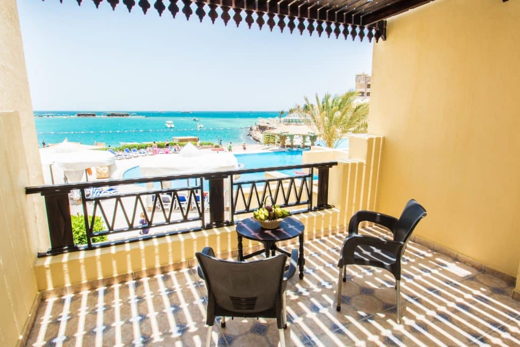 balkon sunny days palma de mirette hurghada egypte Balkon van Sunny Days Palma de Mirette in Hurghada, Egypte