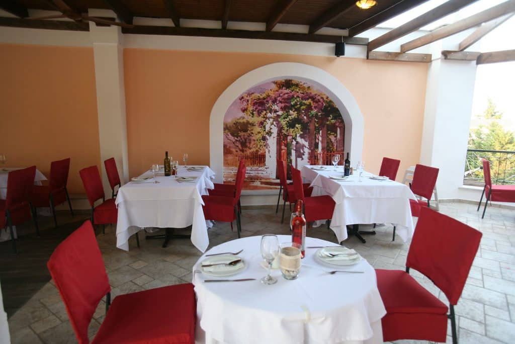 Dineren in Park Hotel in Gouvia, Corfu
