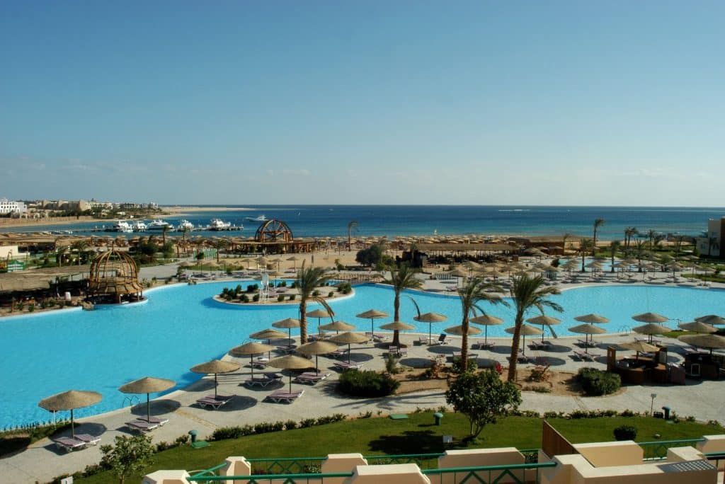 strand tia heights makadi bay egypte Strand van Tia Heights in Makadi Bay, Egypte
