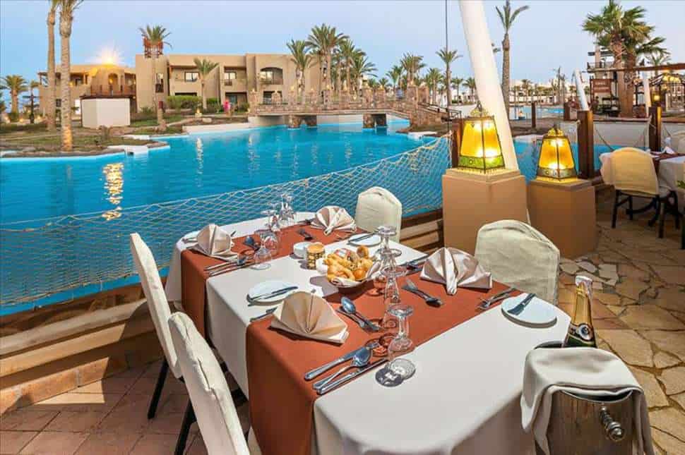 Diner van Siva Port Ghalib Hotel in Marsa Alam, Egypte
