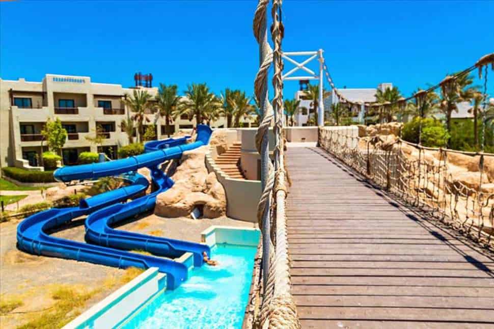 Glijbanen van Siva Port Ghalib Hotel in Marsa Alam, Egypte