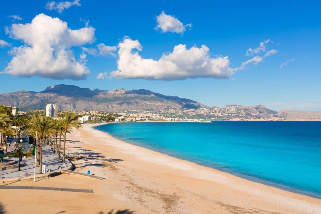 strand van albir altea spanje Playa del Albir in Altea, Spanje