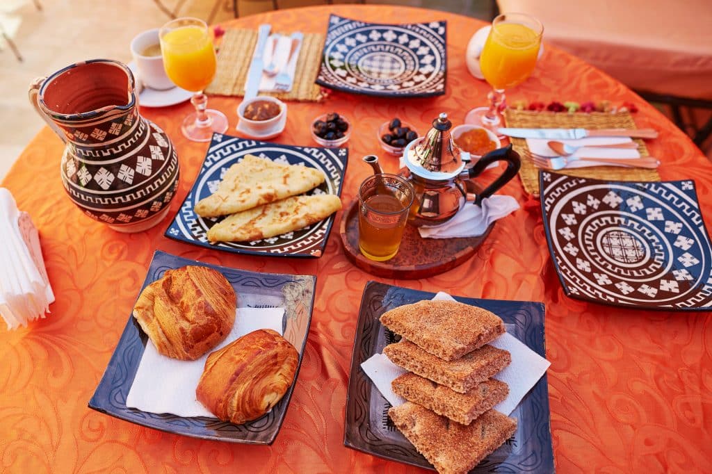 Marokkaans ontbijt in Marokko