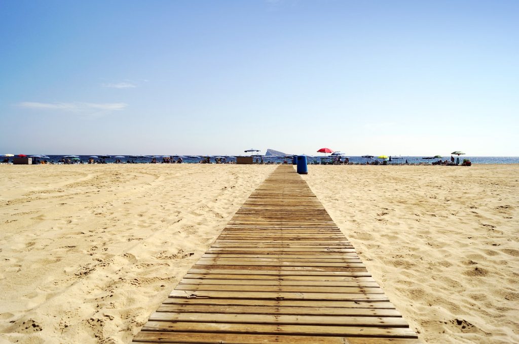 strand benidorm spanje Strand van Benidorm in Spanje