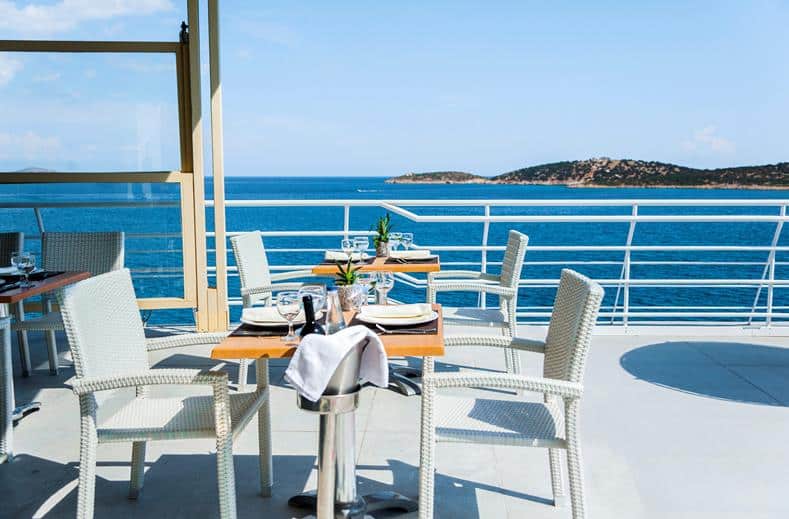 terras hotel coral in agios nikolaos kreta Terras van Hotel Coral in Agios Nikolaos, Kreta