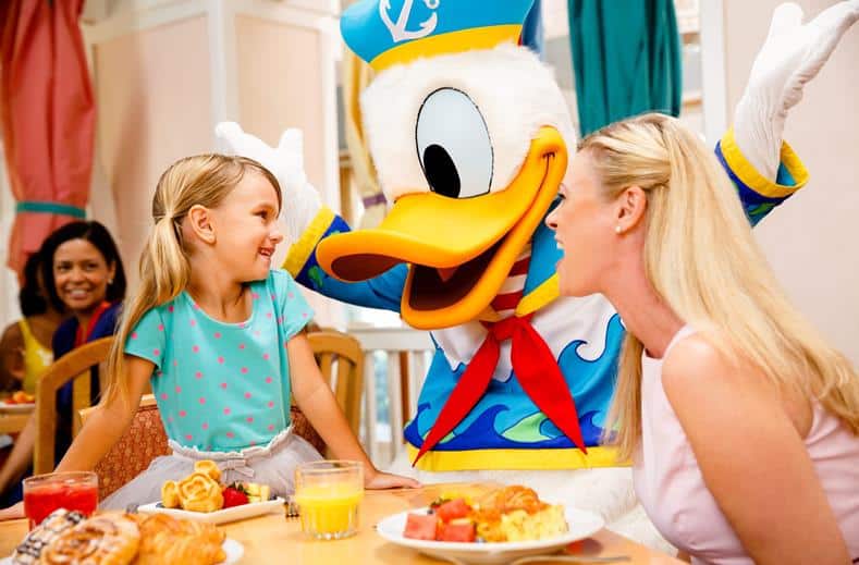 Ontbijt met donald duck van Disney's Beach Club Resort in Orlando, Florida