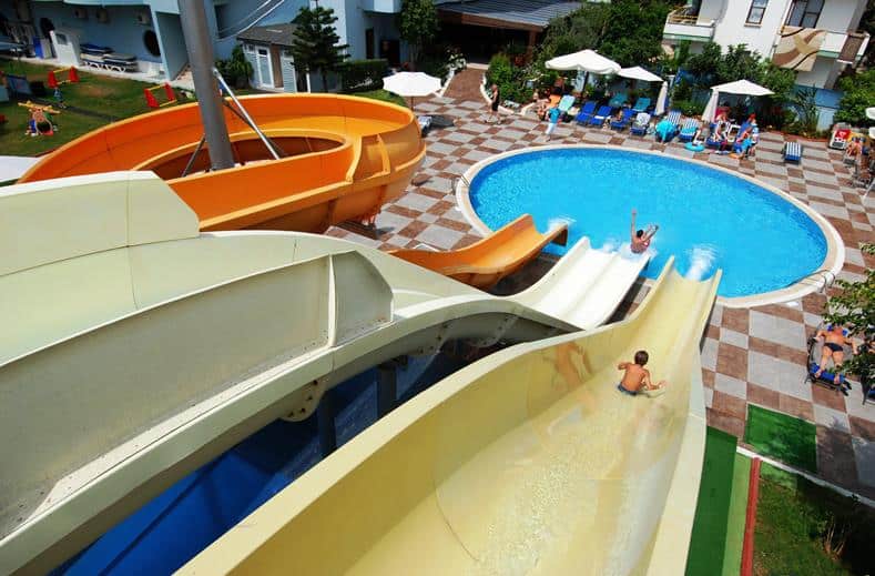 Glijbanen van Grand Zaman Garden in Alanya, Turkije