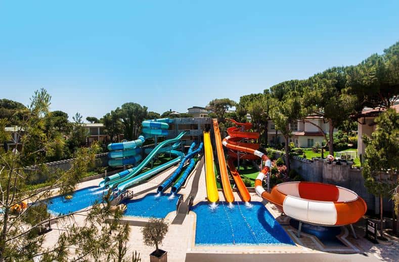 Waterpark van Maxx Royal Belek Golf Resort in Belek, Turkije