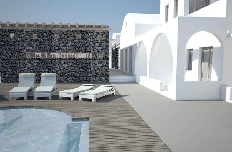 costa grand resort en spa in kamari santorini Zwembad van Costa Grand Resort en Spa in Kamari, Santorini