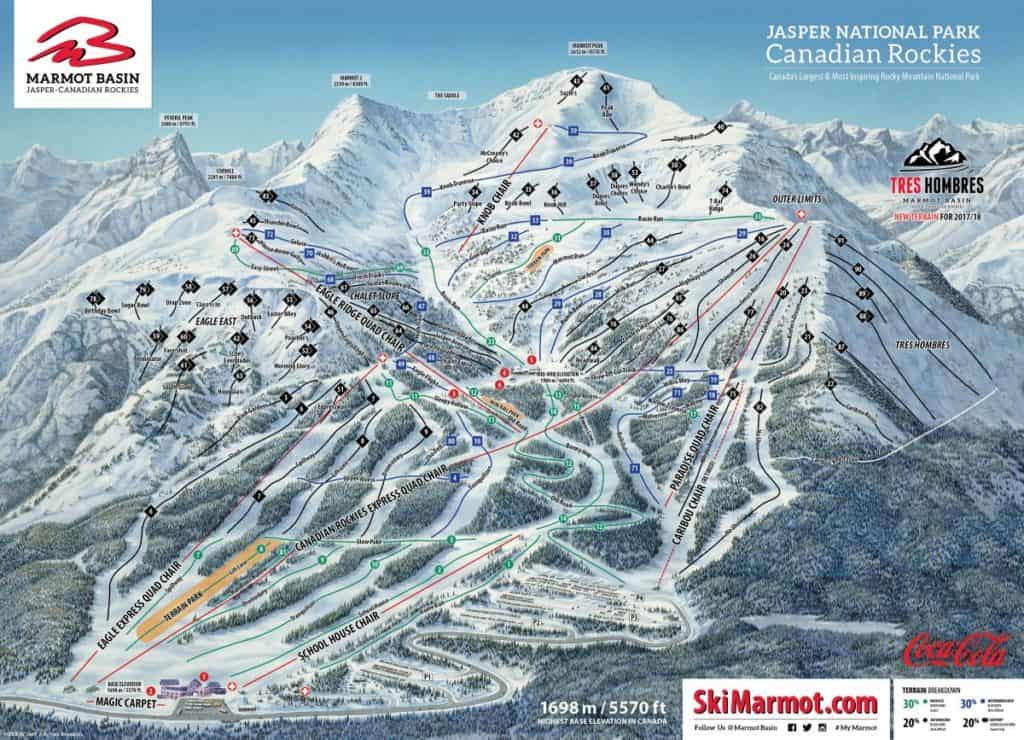 marmot basin skigebied jasper canada Skigebied Marmot Basin in Canada