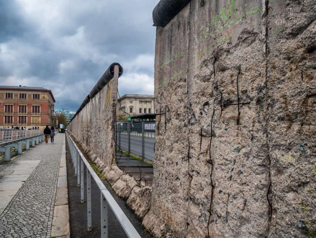 Restanten van de Berlijnse muur in Berlijn, Duitsland