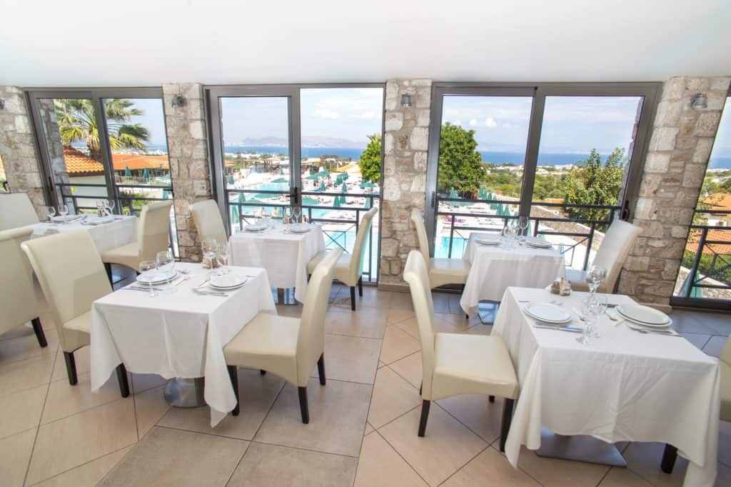 restaurant aegean view aqua resort in kos stad kos griekenland Restaurant van Aegean View Aqua Resort in Kos-Stad, Kos, Griekenland