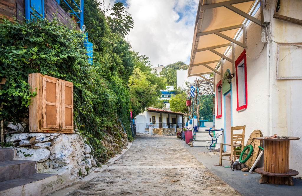 straat zia kos griekenland Straat in Zia op Kos, Griekenland