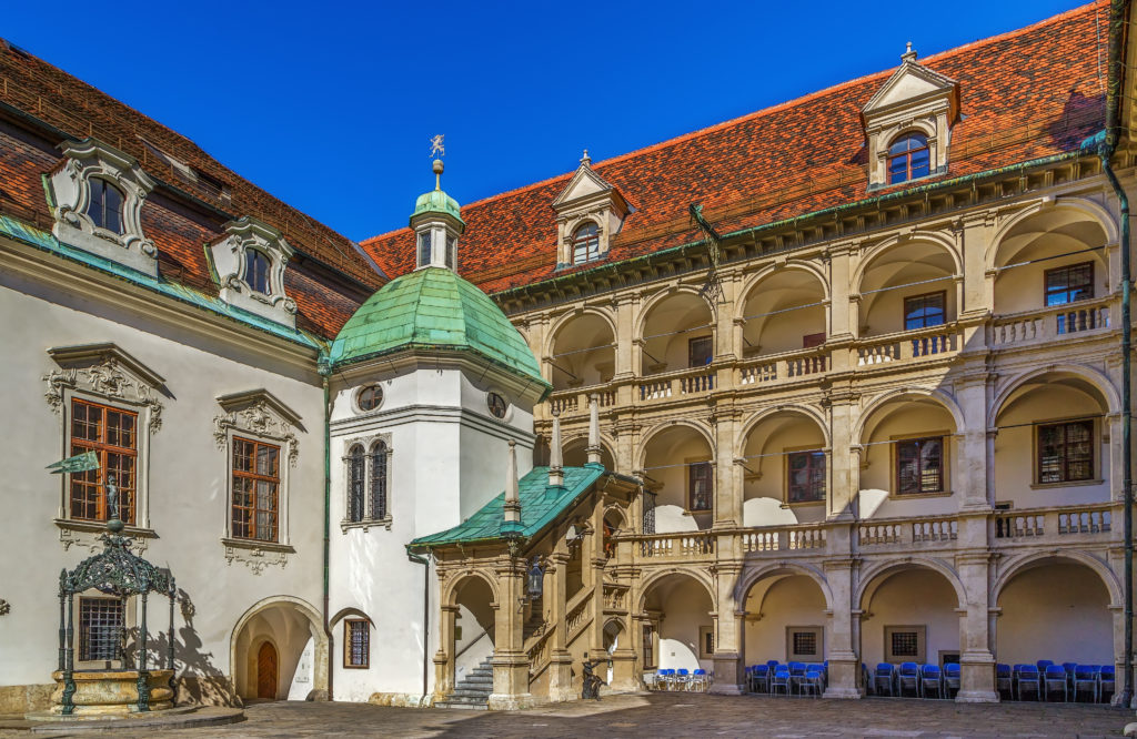 binnenplaats landhaus graz oostenrijk Binnenplaats van het Landhaus in Graz, Oostenrijk